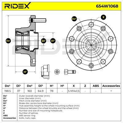 Wheel Bearing RIDEX 654W1068 654W1068 - photo 7
