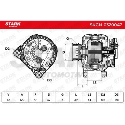 Alternator Stark SKGN-0320047 SKGN-0320047 - photo 5