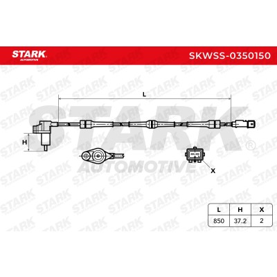 ABS Sensor Stark SKWSS-0350150 SKWSS-0350150 - photo 5