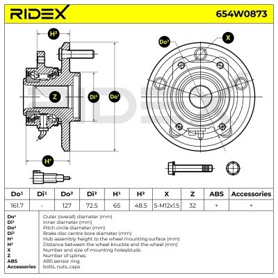 Wheel Bearing RIDEX 654W0873 654W0873 - photo 5