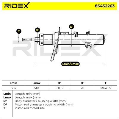 Shock Absorber RIDEX 854S2263 854S2263 - photo 9