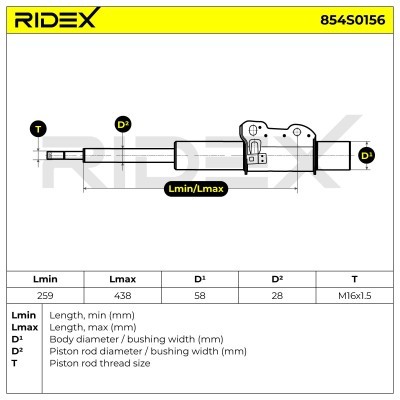 Shock Absorber RIDEX 854S0156 854S0156 - photo 6