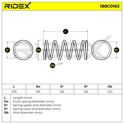 Suspension Spring RIDEX 188C0163 188C0163 - photo 5