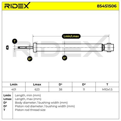 Shock Absorber RIDEX 854S1506 854S1506 - photo 8