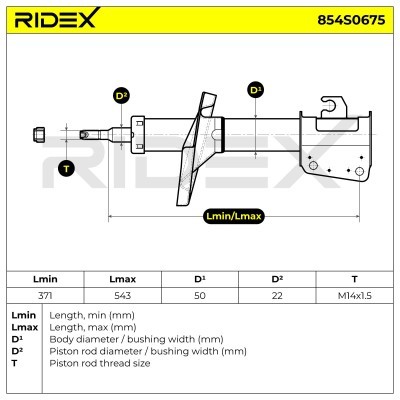 Shock Absorber RIDEX 854S0675 854S0675 - photo 8