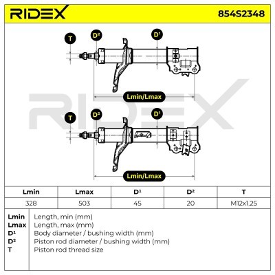 Shock Absorber RIDEX 854S2348 854S2348 - photo 8