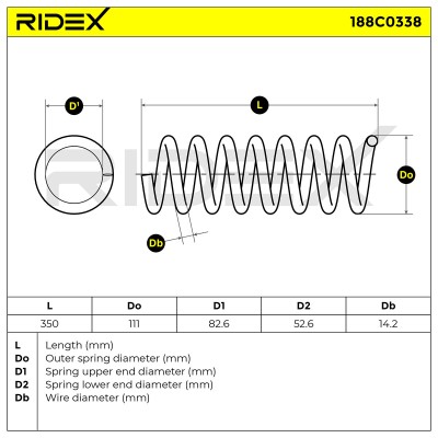 Suspension Spring RIDEX 188C0338 188C0338 - photo 5