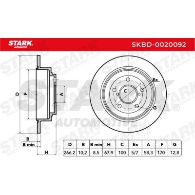 Brake Disc Stark SKBD-0020092 SKBD-0020092 - photo 3