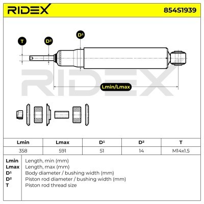 Shock Absorber RIDEX 854S1939 854S1939 - photo 8