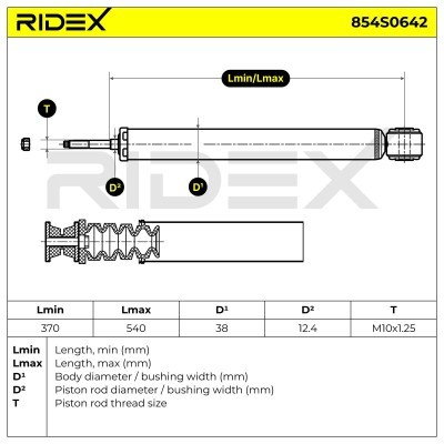 Shock Absorber RIDEX 854S0642 854S0642 - photo 8