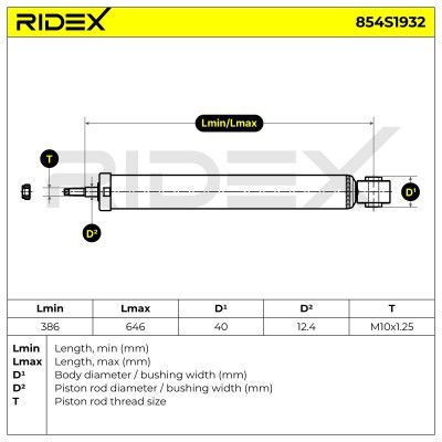 Shock Absorber RIDEX 854S1932 854S1932 - photo 7