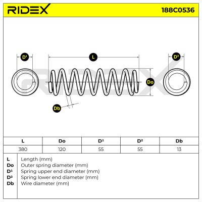 Suspension Spring RIDEX 188C0536 188C0536 - photo 5