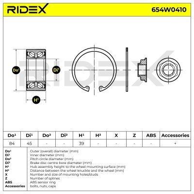 Wheel Bearing RIDEX 654W0410 654W0410 - photo 3
