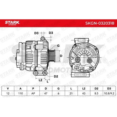Alternator Stark SKGN-0320318 SKGN-0320318 - photo 3