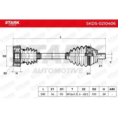 Drive Shaft Stark SKDS-0210406 SKDS-0210406 - photo 6
