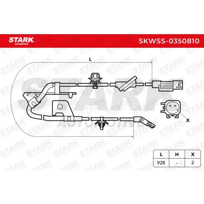 ABS Sensor Stark SKWSS-0350810 SKWSS-0350810 - photo 6