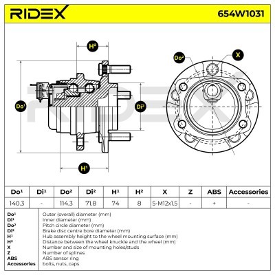 Wheel Bearing RIDEX 654W1031 654W1031 - photo 7