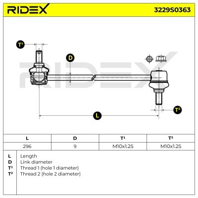 Stabilizer Link RIDEX 3229S0363 3229S0363 - photo 5