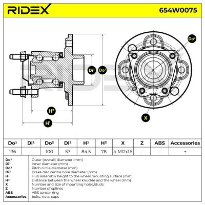 Wheel Bearing RIDEX 654W0075 654W0075 - photo 2