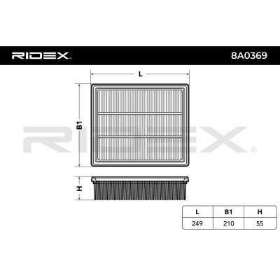 Air Filter RIDEX 8A0369 8A0369 - photo 3