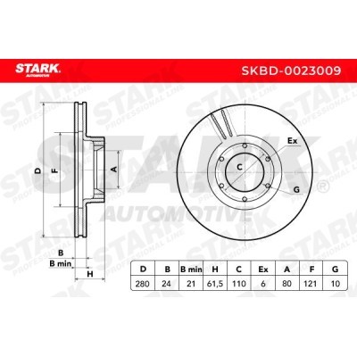 Brake Disc Stark SKBD-0023009 SKBD-0023009 - photo 3