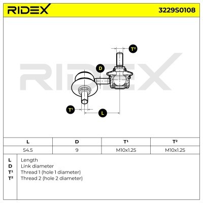 Stabilizer Link RIDEX 3229S0108 3229S0108 - photo 7