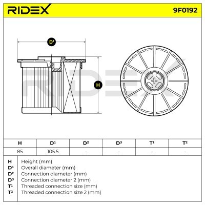 Fuel Filter RIDEX 9F0192 9F0192 - photo 6