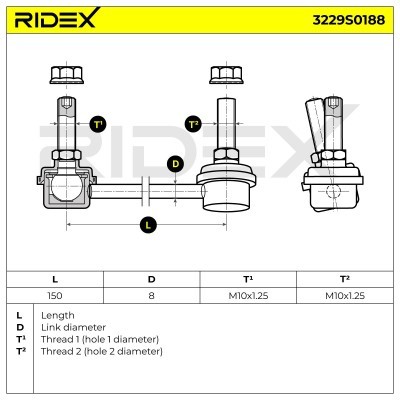 Stabilizer Link RIDEX 3229S0188 3229S0188 - photo 5