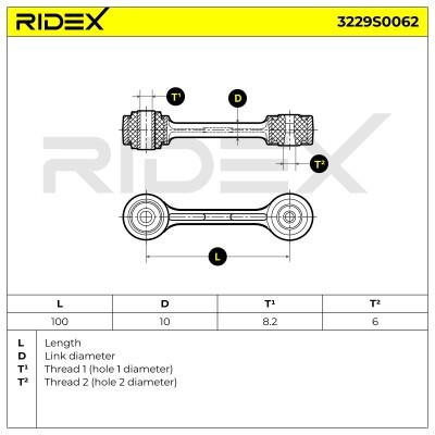 Stabilizer Link RIDEX 3229S0062 3229S0062 - photo 5