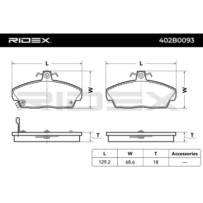 Brake Pads Set RIDEX 402B0093 402B0093 - photo 6