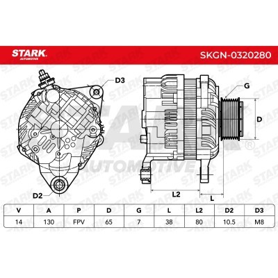 Alternator Stark SKGN-0320280 SKGN-0320280 - photo 9