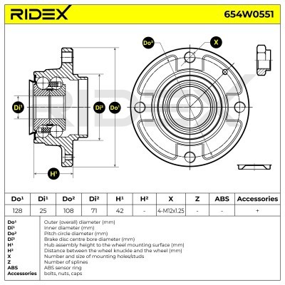 Wheel Bearing RIDEX 654W0551 654W0551 - photo 3
