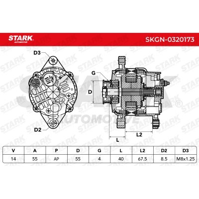 Alternator Stark SKGN-0320173 SKGN-0320173 - photo 5