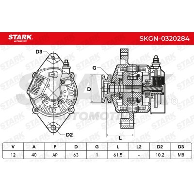 Alternator Stark SKGN-0320284 SKGN-0320284 - photo 7