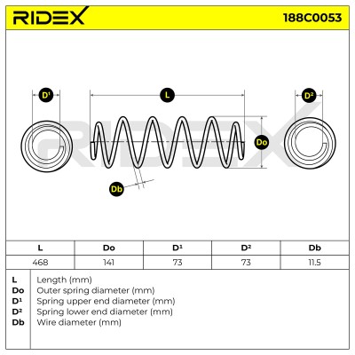 Suspension Spring RIDEX 188C0053 188C0053 - photo 5