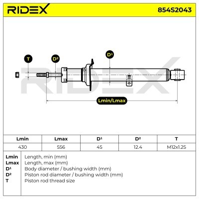 Shock Absorber RIDEX 854S2043 854S2043 - photo 8