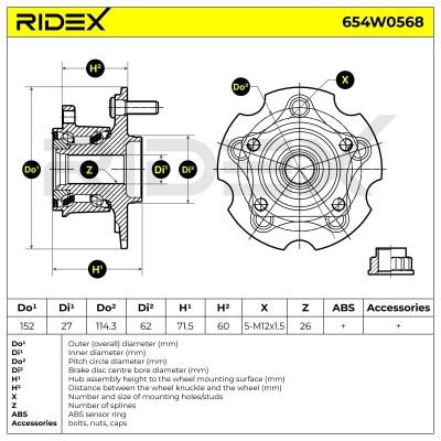 Wheel Bearing RIDEX 654W0568 654W0568 - photo 7