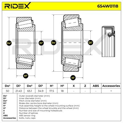 Wheel Bearing RIDEX 654W0118 654W0118 - photo 3