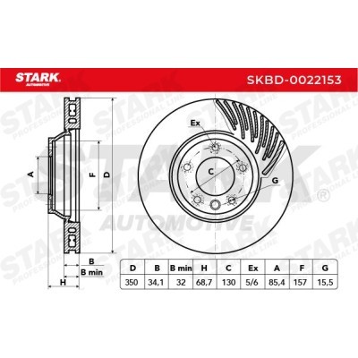 Brake Disc Stark SKBD-0022153 SKBD-0022153 - photo 7