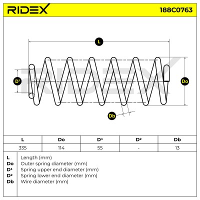 Suspension Spring RIDEX 188C0763 188C0763 - photo 5