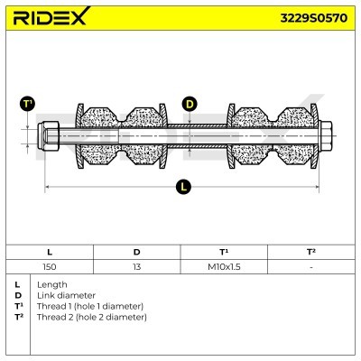 Stabilizer Link RIDEX 3229S0570 3229S0570 - photo 5