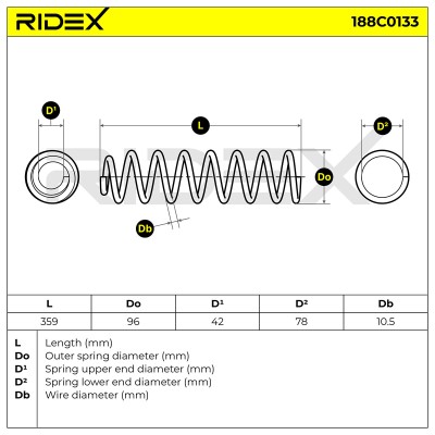 Suspension Spring RIDEX 188C0133 188C0133 - photo 5