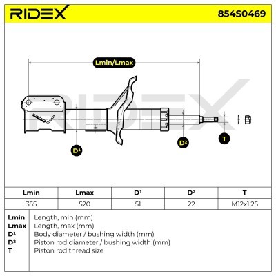 Shock Absorber RIDEX 854S0469 854S0469 - photo 9