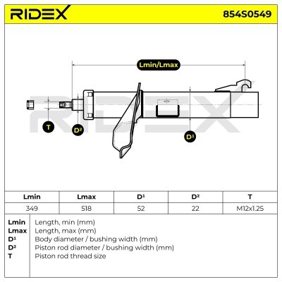 Shock Absorber RIDEX 854S0549 854S0549 - photo 5