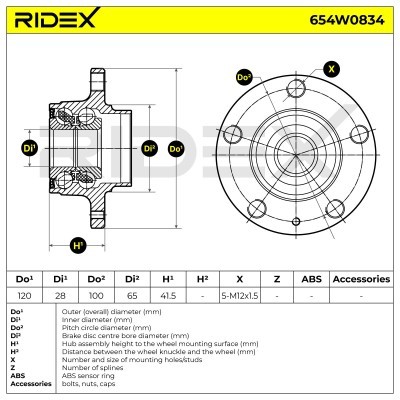 Wheel Bearing RIDEX 654W0834 654W0834 - photo 5