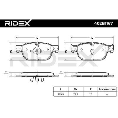 Brake Pads Set RIDEX 402B1167 402B1167 - photo 6