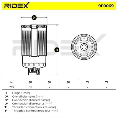 Fuel Filter RIDEX 9F0069 9F0069 - photo 6