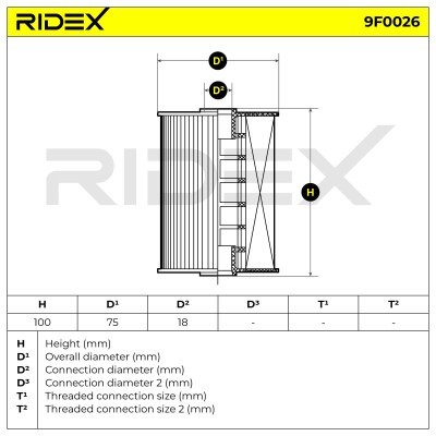 Fuel Filter RIDEX 9F0026 9F0026 - photo 5