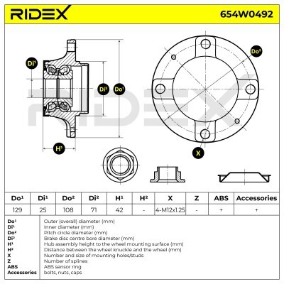 Wheel Bearing RIDEX 654W0492 654W0492 - photo 3