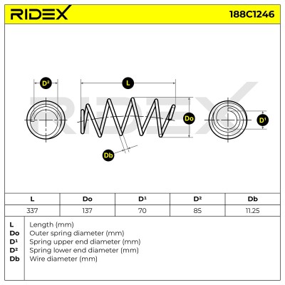 Suspension Spring RIDEX 188C1246 188C1246 - photo 6